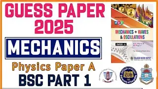 Physics mechanics guess Paper for Supplementary Examination 2025