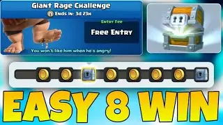 BEST DECK FOR GIANT RAGE CHALLENGE ! EASY WIN THE GIANT RAGE CHALLENGE CLASH ROYALE !