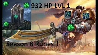 GRASP OF THE UNDYING, CELESTIAL BODY COMBO! 932 HP LVL  1!  Garen gameplay