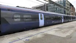 395022 Alistair Brownlee a  BR class 395 under the Southeastern brand leaving St Pancras station.