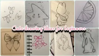 cute drawing ideas for beginners|easy drawing|aesthetic drawing 💞🎀