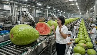 Inside a modern guava processing line: From fresh guavas to pink guava juice (The entire process)