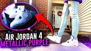 AIR JORDAN 4 &ldquo;METALLIC PURPLE&rdquo; EARLY REVIEW & ON FOOT!!!! ARE THEY LIMITED OR NOT?!?