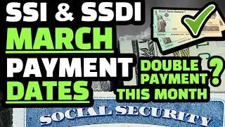 ✅CONFIRMED Social Security Checks March 2026 Payment Schedule Dates SSA Deposit Dates SSI,VA,SSDI
