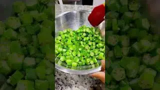 Air fryer Crispy Okra | crispy okra