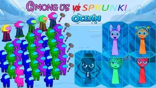 🔥 Among Us vs Sprunki ~ Who Wins the Ocean Battle? ⚔️⚠️