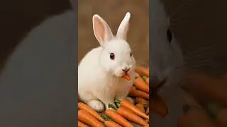 bunny 🐇🐰 cute and smile reaction and rabbit eating the carrot 🥕#rabits #youtube