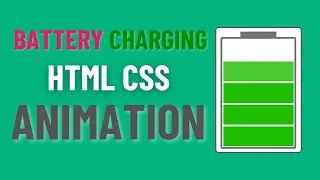 Simple Battery Charging Animation #html #css #coding #htmlcss #webdevelopment #webdesign