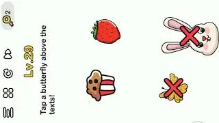 Brain Out Level 86 || Tap A Butterfly Above The Texts!