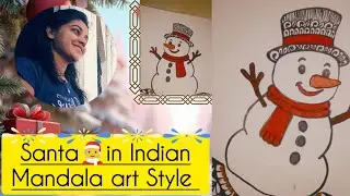 Try these Indian Mandala art Style Santa🧑&zwj;🎄✨#viral #art #mandala #drawing #artist @nehas_art.studio 