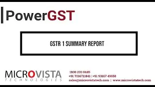 GSTR 1 Summary Report | PowerGST