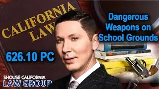 Bringing a dangerous weapon onto school grounds &mdash; Penal Code 626.10 PC