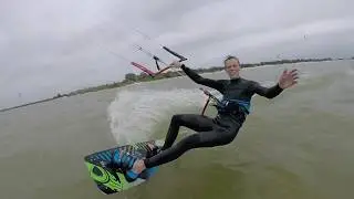 Kitesurfing in Workum, the Netherlands.09 2018