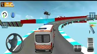 Impossible Track Mega Ramp Ambulance Driving - Ambulance Stunt Car Racing Game - Android Gameplay #4
