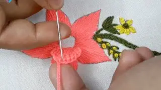 hand embroidery 3d flower embroidery design stitching tutorial
