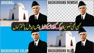 FASTEST way to  REMOVE Background  BLUR Background  COLOR Background | How To | One Clck Trick