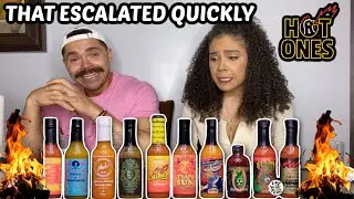 US VS SPICY WINGS | HOT ONES CHALLENGE | Daniela Carolina