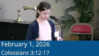 Bergen EPC Worship Service - February 1, 2026