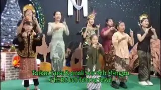 Tarian anak Sekolah Minggu & Guru SM GKSBS Kel.Talang Jawa Lampung Selatan