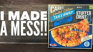 Aldi Carlos Take Away Salt & Pepper Chicken Pizza Review | Limited Edition Stuffed Crust Pizza