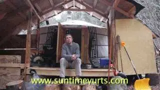 Wood Stove + Yurt = Warmth