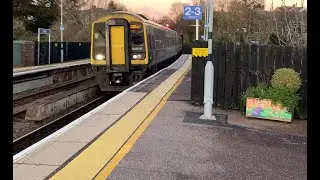 2 SWR 159s arrive at Honiton for Exeter St Davids