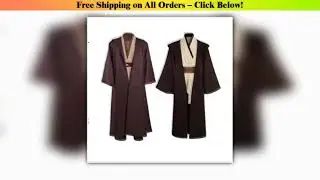 Obi Wan Kenobi Jedi Cosplay Costume Adult Unisex Coat Friar Uniform Robe Full Set Accessories