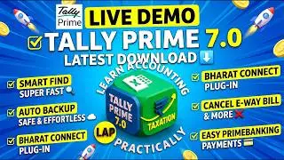 Tally Prime 7.0 Launched! 🚀 Complete Live Practical Demo | New Features & Hidden Tricks