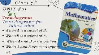 Venn diagrams for Intersection / class 7 maths kpk textbook / unit 01 (set)