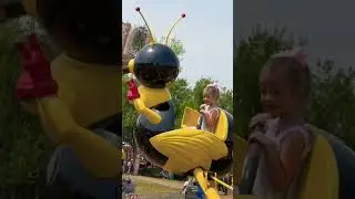 ￼Riding the bumblebee ride at the county fair