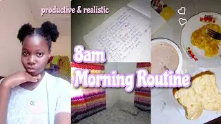 My 8am PRODUCTIVE Morning Routine - silent vlog