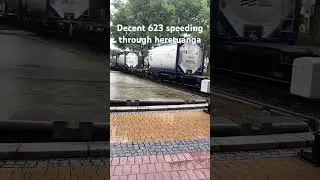 DL 9550 with train 623 speeding through heretuanga street #kiwirail #train #shortvideos #newzealand
