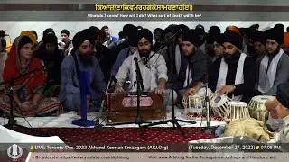056 Bhai Kudhrit Singh Jee Toronto at Toronto Dec  2022 Akhand Keertan Smaagam