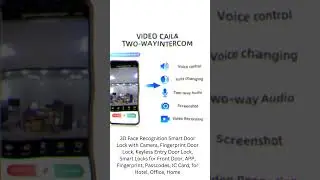 3D Face Recognition Smart Door Lock with Camera, Fingerprint Door Lock, Keyless Entry Door Lock,