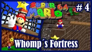 Super Mario 64 Guide (Gu&iacute;a) 100% #4 - Whomp&acute;s Fortress (8 red coins, 100 yellow coins, Owl)