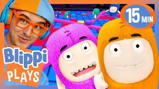 Blippi plays Obby Bods Today! | Blippi Plays |  Moonbug Kids - Games & Playtime