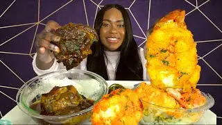 FRIED SEAFOOD MUKBANG| DEEP FRIED LOBSTER, KING CRAB LEGS | OXTAIL MUKBANG | SEAFOOD ALFREDO MUKBANG