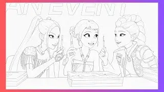 K-Pop Demon Hunters Coloring 🎨 | Rumi, Mira & Zoey Art Time | Relaxing Coloring Video