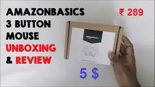 AmazonBasics 3 Button USB Wired Mouse Unboxing and Review | Unbox Express | Giveaway