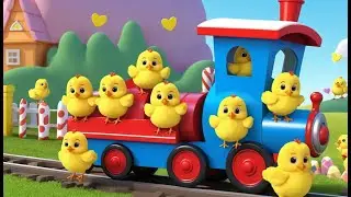 Baby Chicks Ride a Candy Train | Funny and Cute Kids Nursery Rhyme Animation