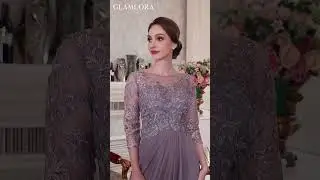 Glamlora Glamorous A-Line Chiffon Lace Scoop Floor-Length Mother of the Bride Dress GLY25M0018