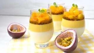 Mango Passionfruit Panna Cotta (Sub) パッションフルーツとマンゴーのパンナコッタ (字幕)