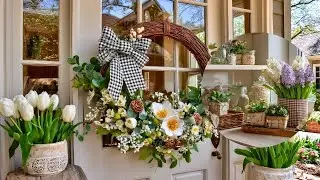 Simple Gingham DIY Decor for Spring | Warm & Cozy Farmhouse Home Makeover