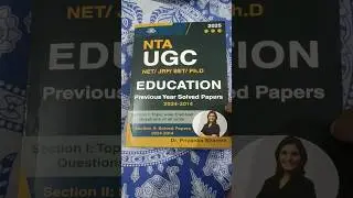 UGC NET Education by Dr Priyanka Sharma | previous year solved paper #subjectwise #studymaterial