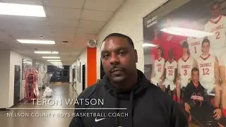Nelson County coach Teron Watson after beating Altavista on Tuesday night
