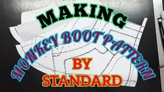 Learn shoe designing chapter - 62 (making monkey boot patterns by standard) @designershoes1888