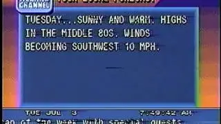 First video of Weatherstar 4000 Graphics Version - 1990 vs 2015