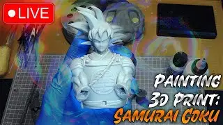 🔴 Live || Painting 3D Print: Samurai Goku