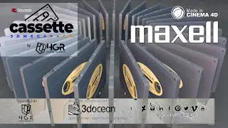 3D Cassette Maxell Metal Vertex 1990 made in Cinema 4D #28