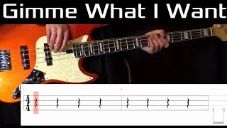 Gimme What I Want (Miley Cyrus) - Bass Cover WITH TABS